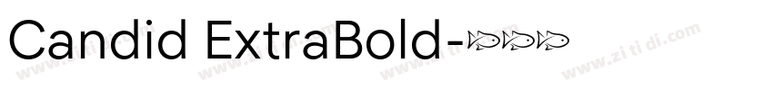 Candid ExtraBold字体转换
